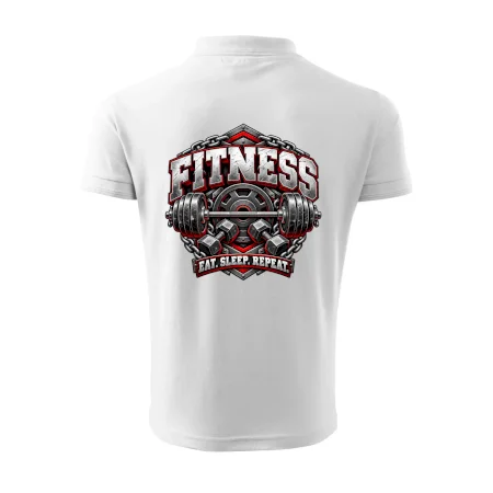 Fitness činka a závažia eat sleep repeat