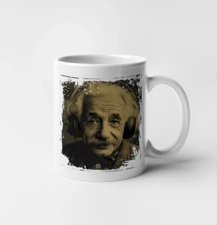 Albert Einstein so slúchadlami