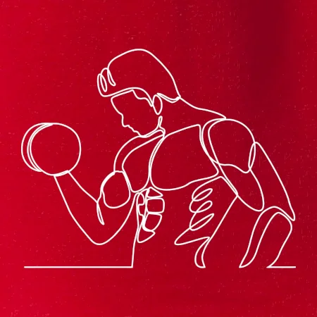 Fitness muž jedným ťahom
