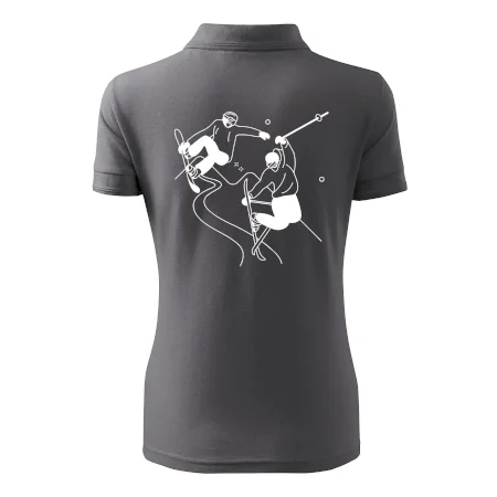 Lyžovanie - kreslené obrázok