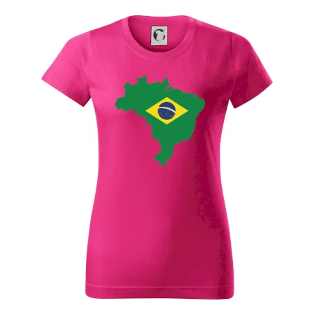 Brazília vlajka v mape