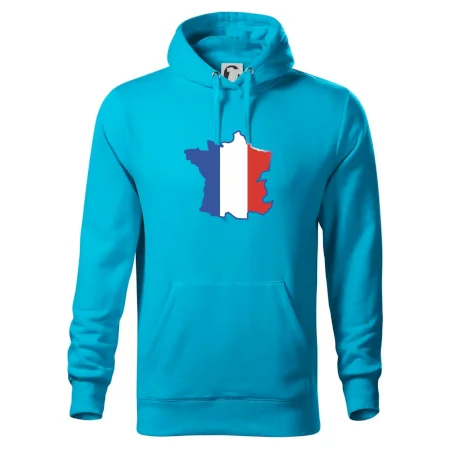 Francúzska vlajka mapa obrys