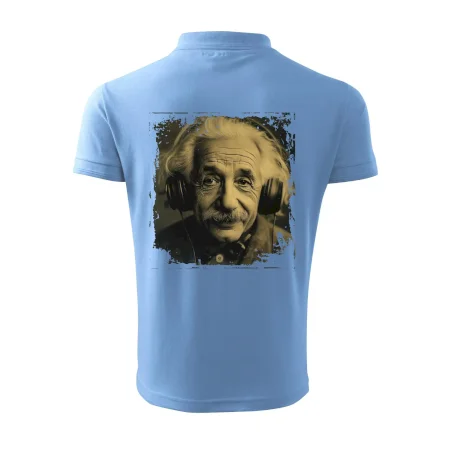 Albert Einstein so slúchadlami