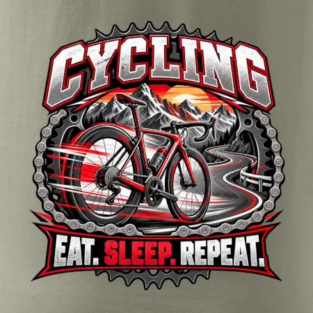 Bicykel medzi horami eat sleep repeat