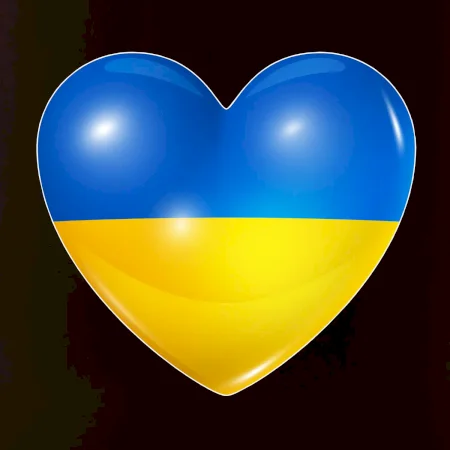 Ukrajina srdce vlajka