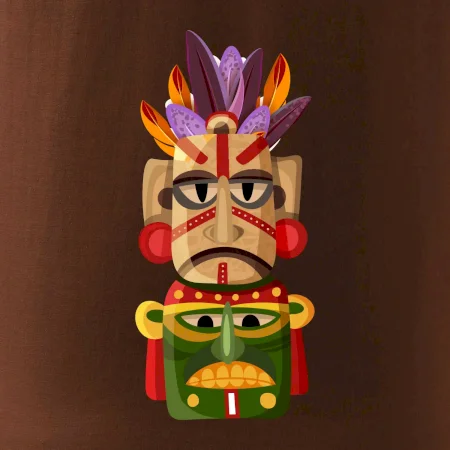 Mayová maska s perím