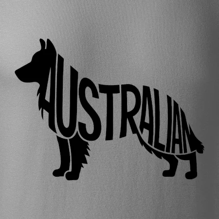 Austrálsky Ovčiak - nápis v tele