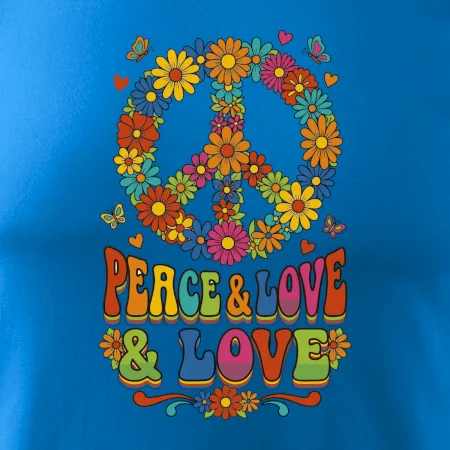 Peace and love - na výšku s květy
