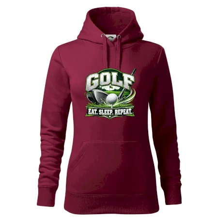 Golfová palica s loptičkou eat sleep repeat