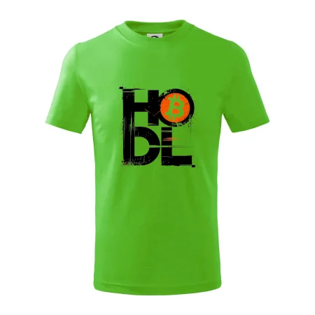 Hodl velký nápis a logo BTC