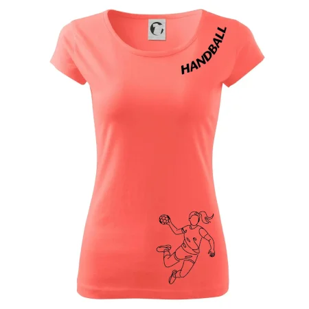 Handball nápis šikmo - dievča