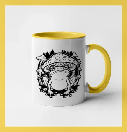 Goblincore čierna hubožaba