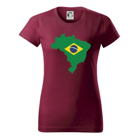 Brazília vlajka v mape