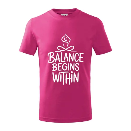 Balance begins within nápis