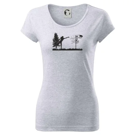Disc golf - žena čierny obrázok