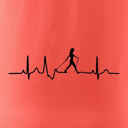 EKG nordic walking žena
