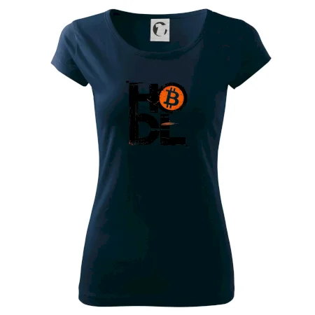 Hodl velký nápis a logo BTC