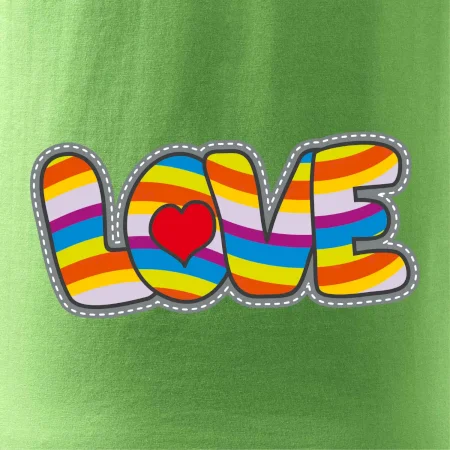Love nápis dúhový
