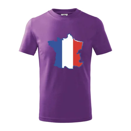 Francúzska vlajka mapa obrys