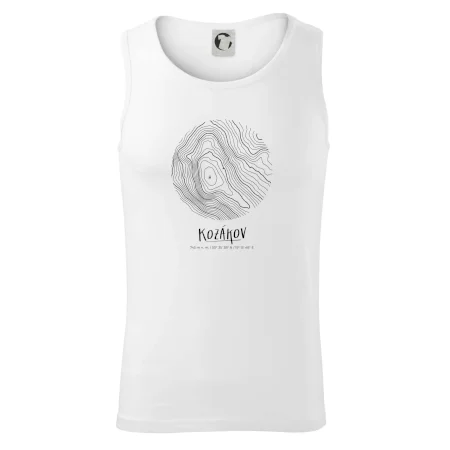 Kozákov - vrstevnice v kruhu