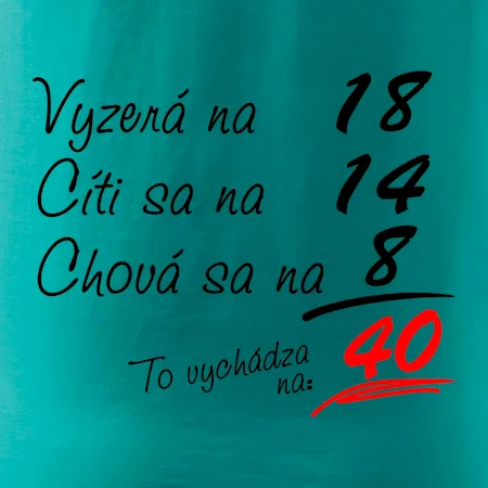 Vyzerá, cíti sa, chová sa - 40 rokov