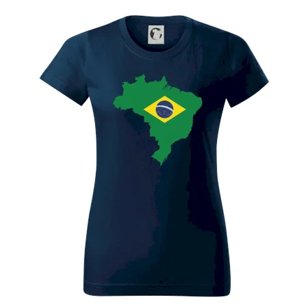 Brazília vlajka v mape