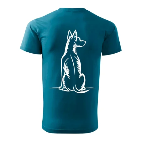 Pes kreslený zozadu