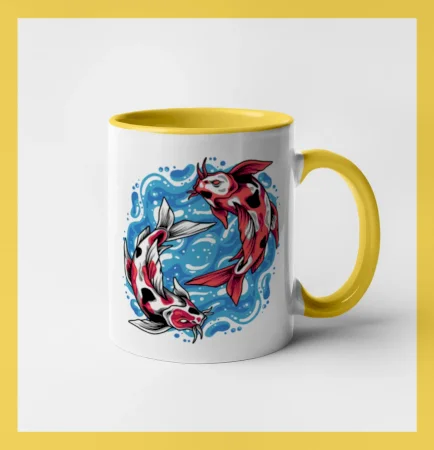 Yin & Yang Koi kapor - červený