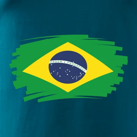 Brazília vlajka štetkou