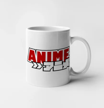 Anime nápis červený