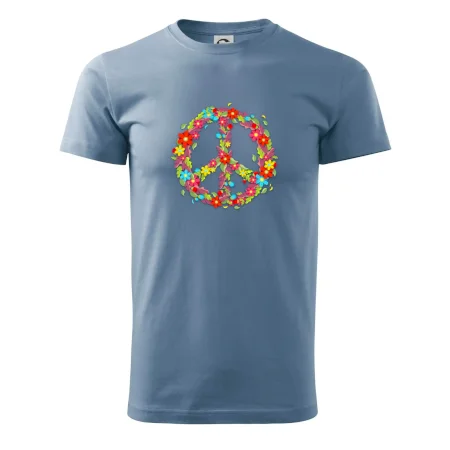 Peace symbol červené kvety