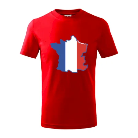 Francúzska vlajka mapa obrys