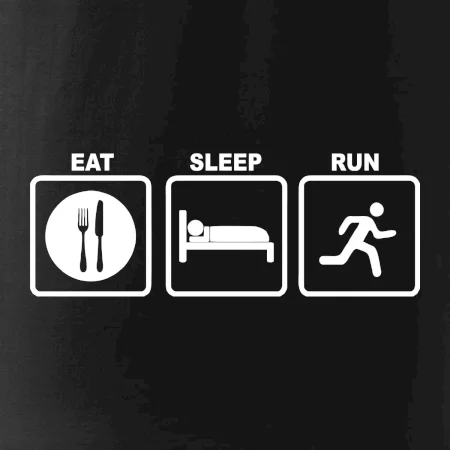 Eat sleep run štvorce