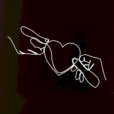 Dve ruky a srdce jedným ťahom