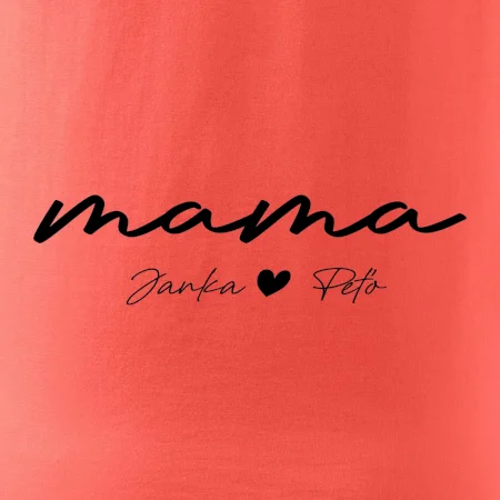 Mama - tričko menami deti písacie