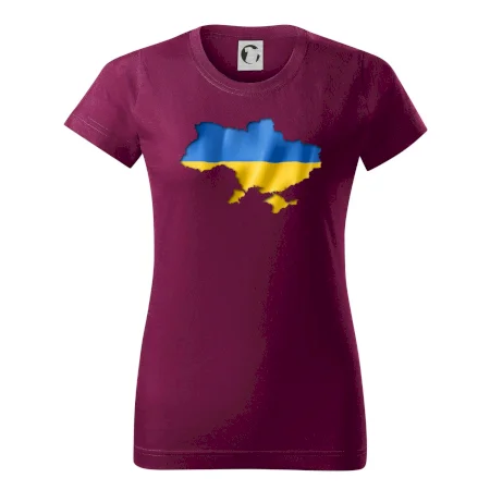 Ukrajina vlajka mapa