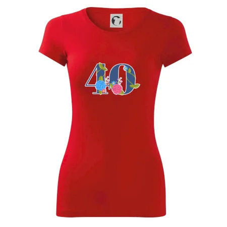 Kvetinové číslo kreslené - 40