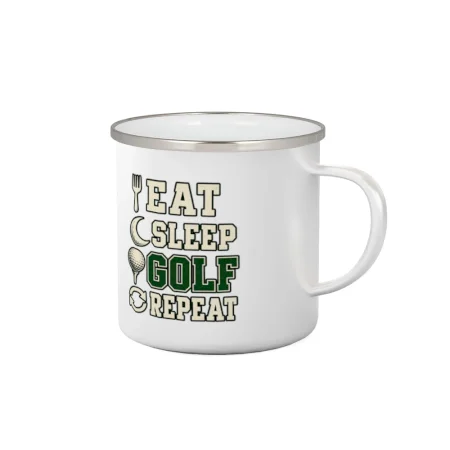 Eat sleep golf repeat typografie