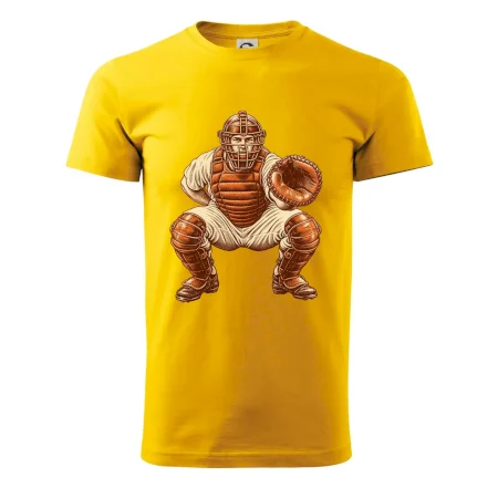 Baseballový catcher retro rytina