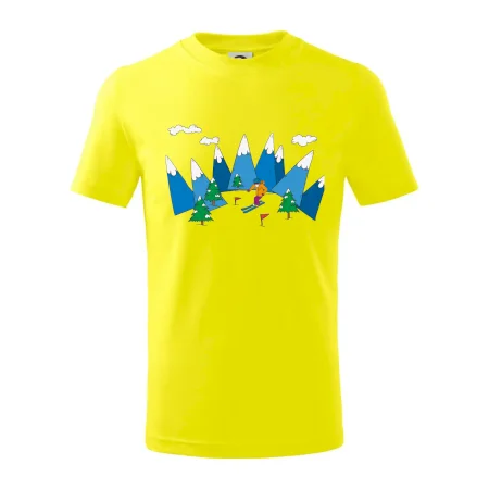 Lyžiar a farebné hory