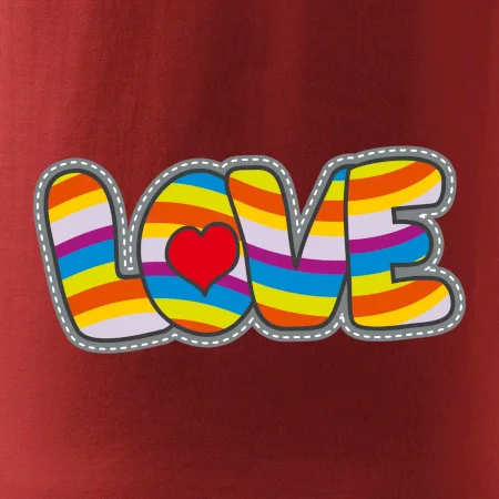 Love nápis dúhový