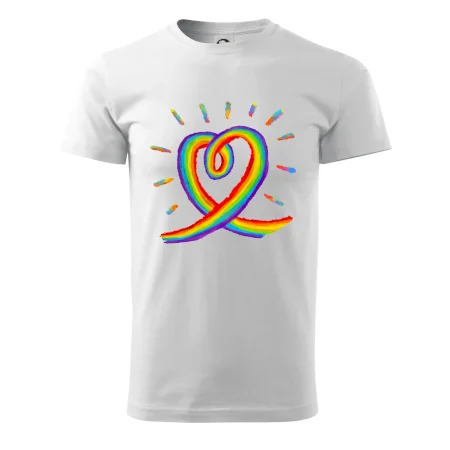 Srdce pride dúha kreslená