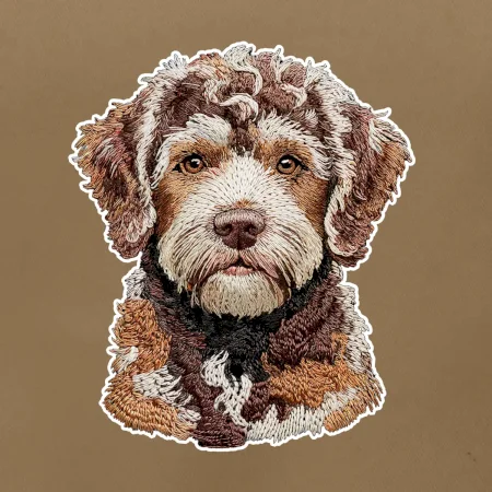 Lagotto romagnolo vyšívaná hlava na prsníku