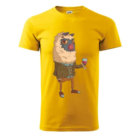 Alpaka s vínom muž