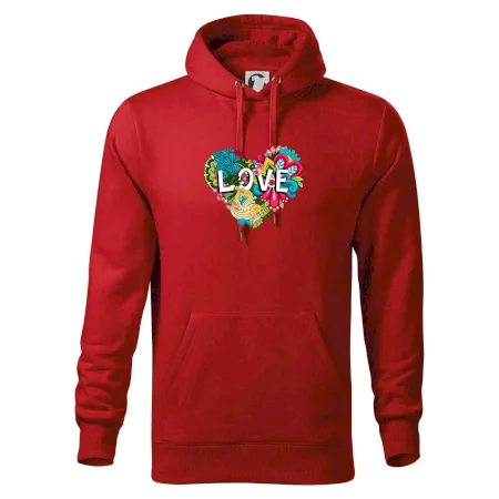 Love nápis květovaný