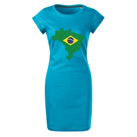 Brazília vlajka v mape