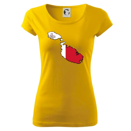 Mapa Malta s vlajkou