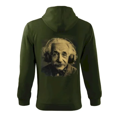 Albert Einstein so slúchadlami