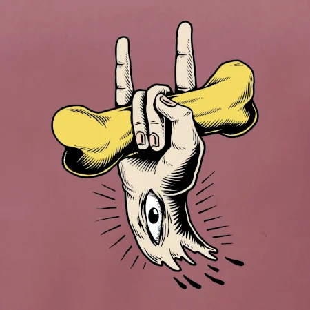 Rocková ruka kosť a oko