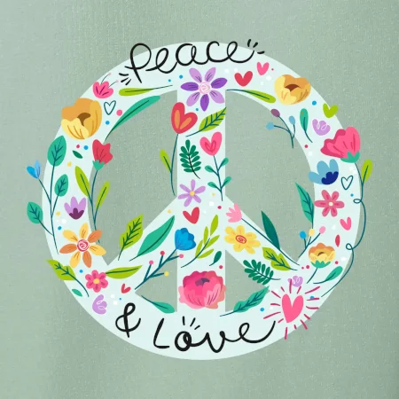Peace and love symbol